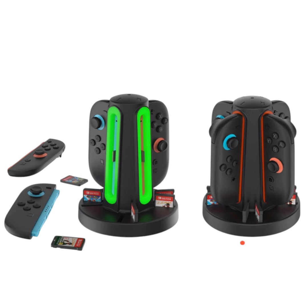 Dobe Switch 2 Joy-Con Charging Base (Model NS2) – 4-Controller Charger with 360° LED Indicators - cabestdeal