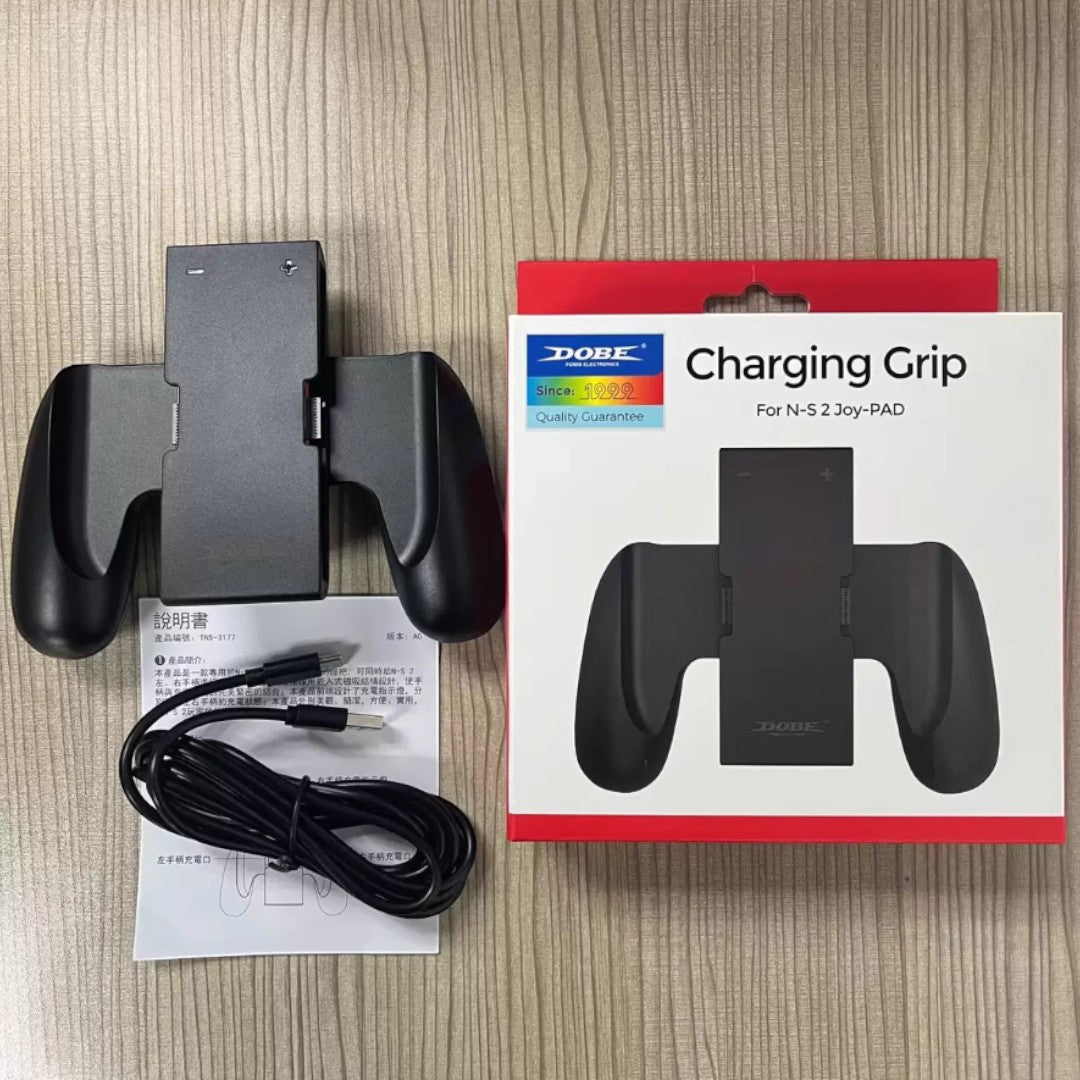 Dobe Dual Charging Grip Dock for Switch 2 Left & Right Controllers with Magnetic Mount & LED Indicators - cabestdeal
