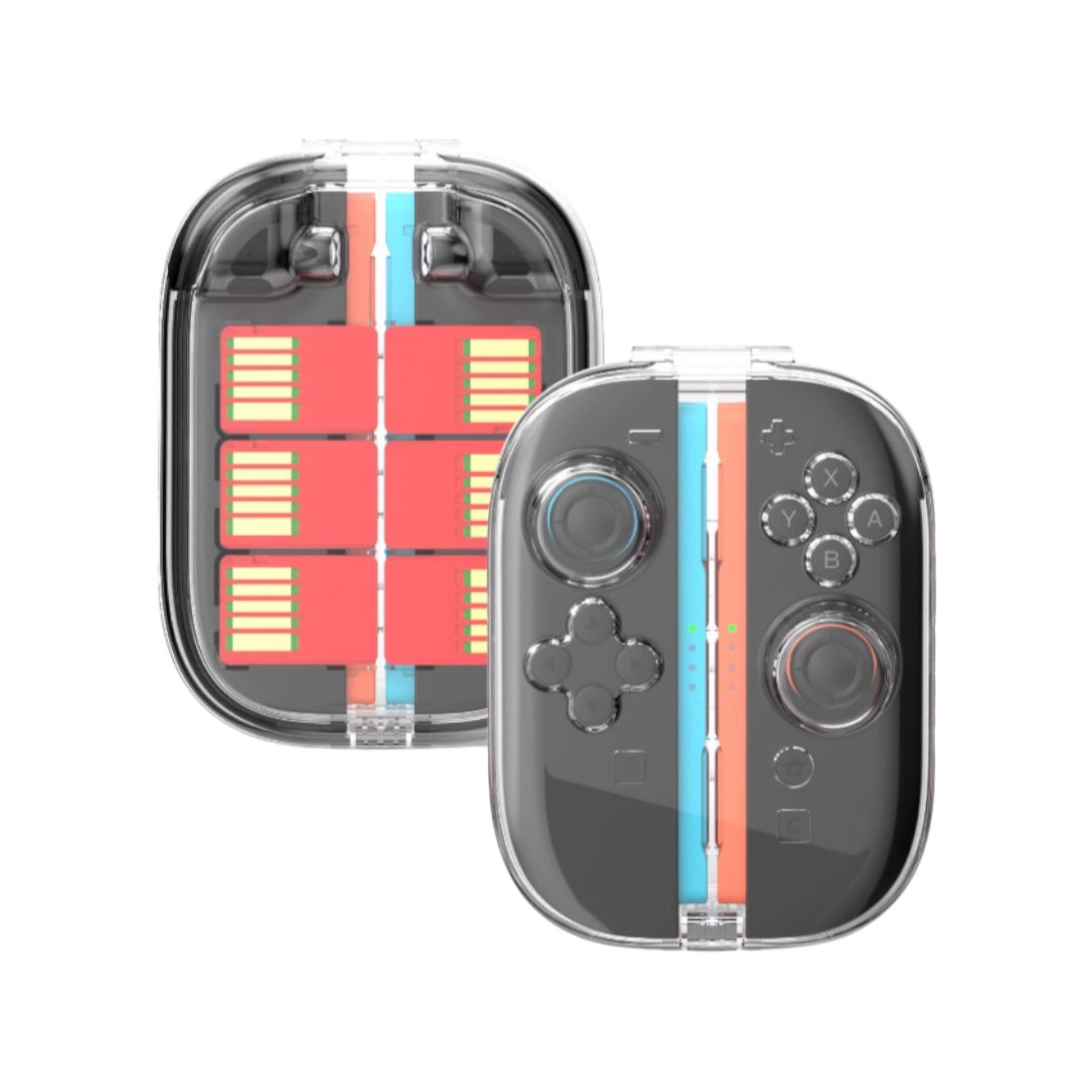 Transparent Magnetic Snap-On Storage Case for Switch 2 Joy‑Cons - cabestdeal